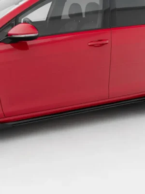Zlevněný Maxton Design "Racing durability" difuzory pod boční prahy s křidélky pro Volkswagen Golf R Mk7 Facelift, plast ABS bez povrchové úpravy