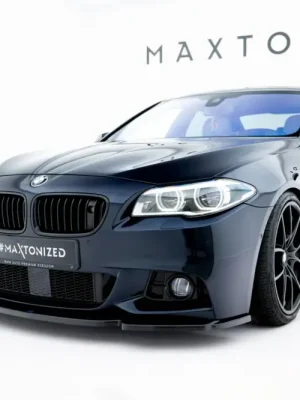 Akce Maxton Design spoiler pod přední nárazník ver.3 pro BMW řada 5 F10- F11, černý lesklý plast ABS