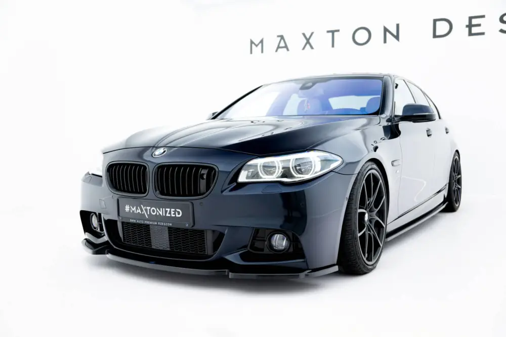 Akce Maxton Design spoiler pod přední nárazník ver.3 pro BMW řada 5 F10- F11, černý lesklý plast ABS