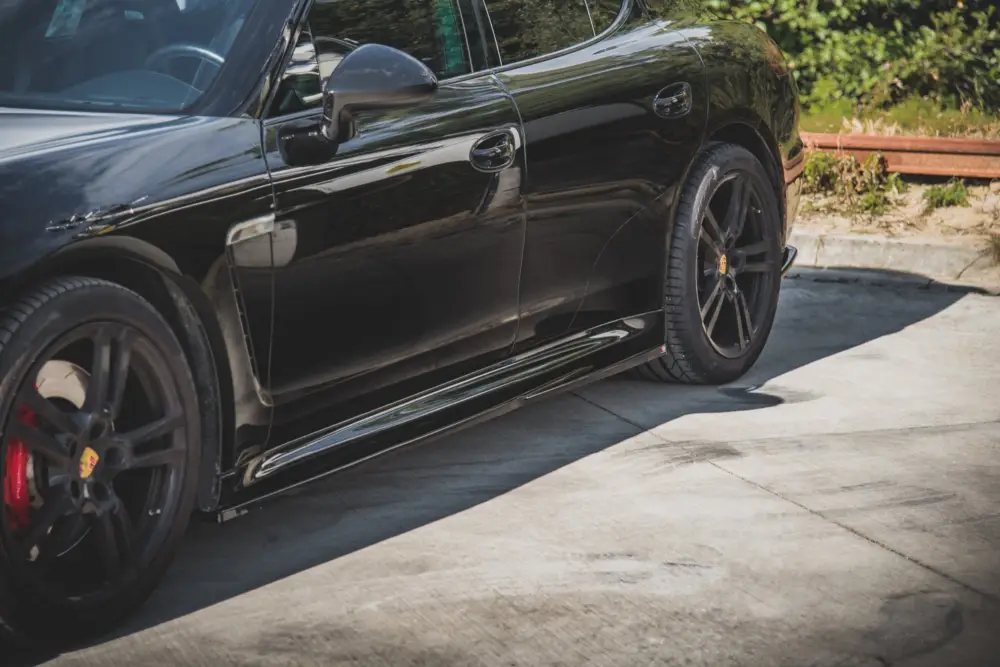 Maxton Design difuzory pod boční prahy pro Porsche Panamera 970 Facelift 2013-2016, černý lesklý plast ABS Akční Nabídka