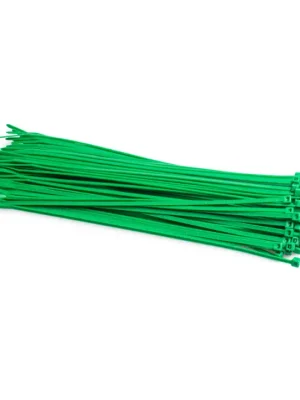 Barevné stahovací pásky balení 100 ks, barva zelená, rozměr 200 x 2,5 mm Značkový