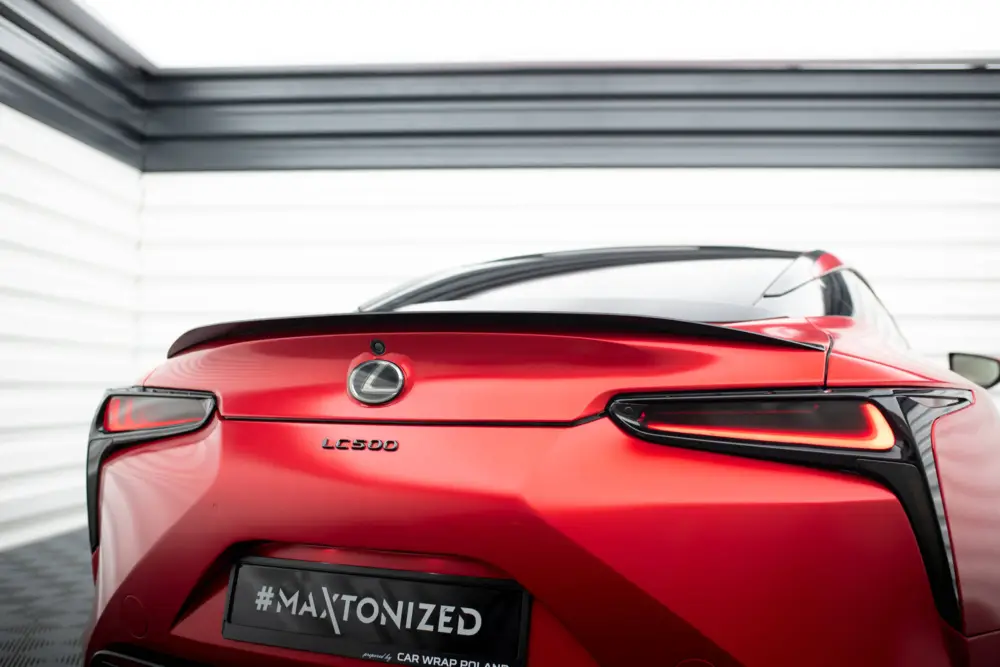 Maxton Design prodloužení spoileru pro Lexus LC, černý lesklý plast ABS Pouze Dnes