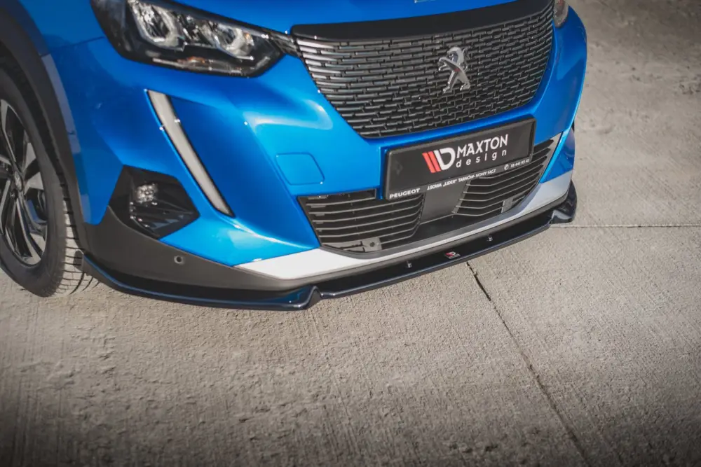 Maxton Design spoiler pod přední nárazník pro Peugeot 2008 Mk2, černý lesklý plast ABS Sezónní Sleva