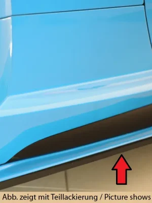 Tovární Cena Rieger spoiler pod boční práh (ca. 19mm) mont. strana pravá pro Audi TT 8J-FV, 8S kupé, r.v. 09/18-, plast ABS bez povrchové úpravy