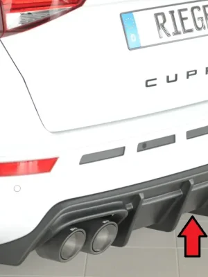Rieger vložka zadního nárazníku (pro vozy s tažným zařízením) pro Seat Ateca Cupra 5FP, plast ABS bez povrchové úpravy Zlevněný
