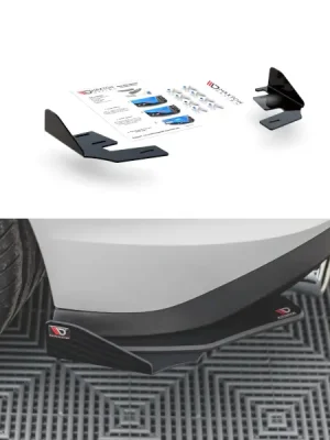 Dokud Zásoby Vydrží Maxton Design křidélka bočních difuzorů zad. nárazníku pro Volkswagen Golf GTI Mk8, černý lesklý plast ABS