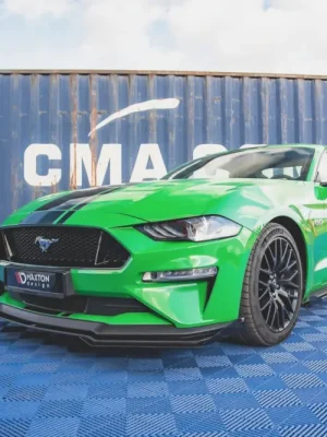 Vysoce Kvalitní Maxton Design "Street Pro" spoiler pod přední nárazník s křidélky ver.1 pro Ford Mustang MK6 GT Facelift, plast ABS bez povrchové úpravy
