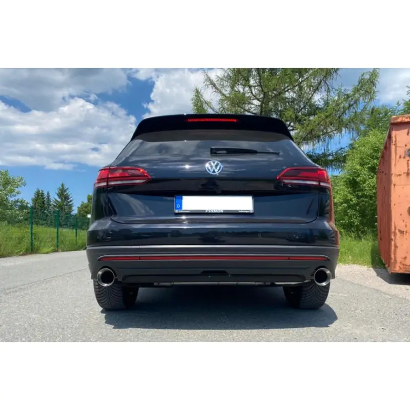 Aktuální Fox Sportauspuff koncový tlumič výfuku s koncovkou 1x114 Typ 25 na obou stranách pro Volkswagen Touareg CR7 2018- s motorem 3.0 TDI
