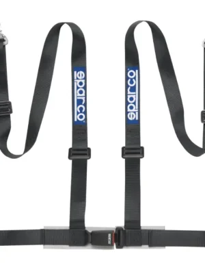 Čtyřbodový bezpečnostní pás Sparco s homologací ECE, s uchycením na sponu, barva černá Nejlepší Cena