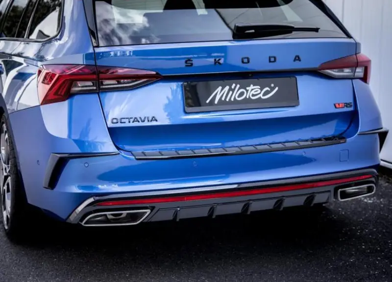 Super Cena Milotec difuzor zadního nárazníku pro Škoda Octavia IV RS, r.v. 2020-, černý lesklý