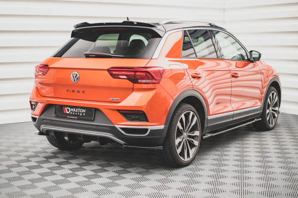 Maxton Design vložka zadního nárazníku pro Volkswagen T-roc Mk1, černý lesklý plast ABS Speciální Cena