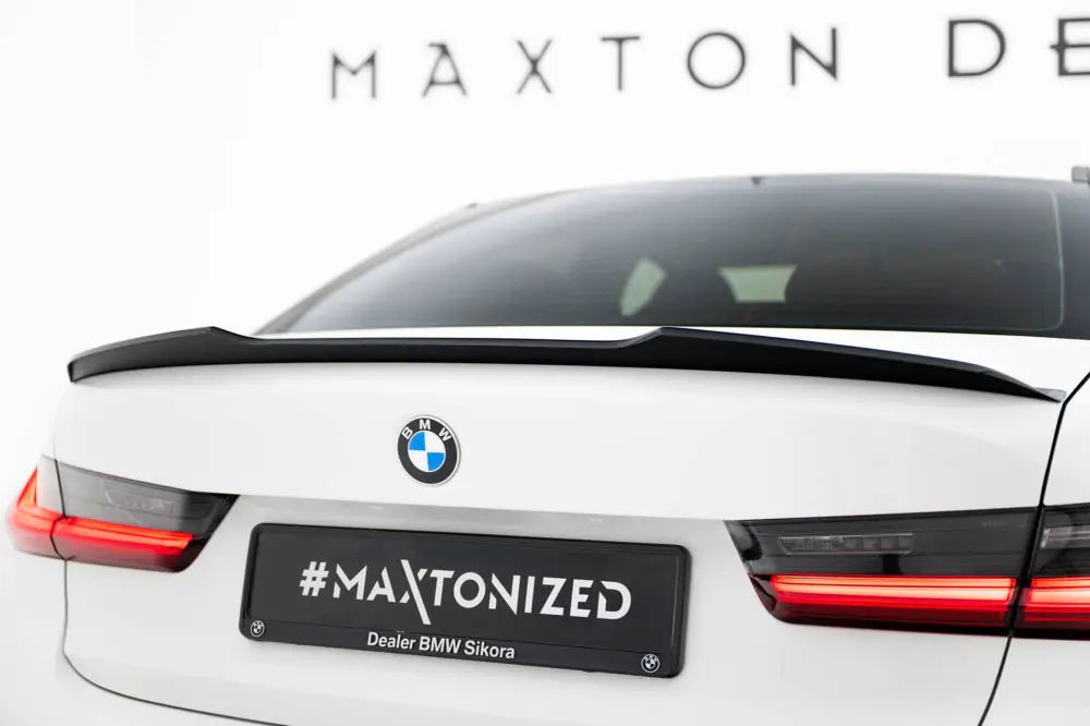 Maxton Design prodloužení spoileru pro BMW řada 3 G20, černý lesklý plast ABS Horká Nabídka