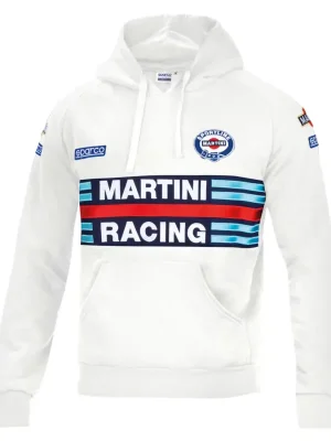 Dokud Zásoby Vydrží Sparco mikina s kapucí Martini Racing, barva bílá, velikost S