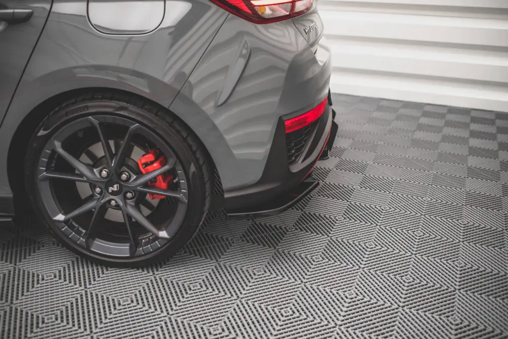 Nejprodávanější Maxton Design boční difuzory pod zadní nárazník ver.2 pro Hyundai i30 N MK3 Facelift, černý lesklý plast ABS