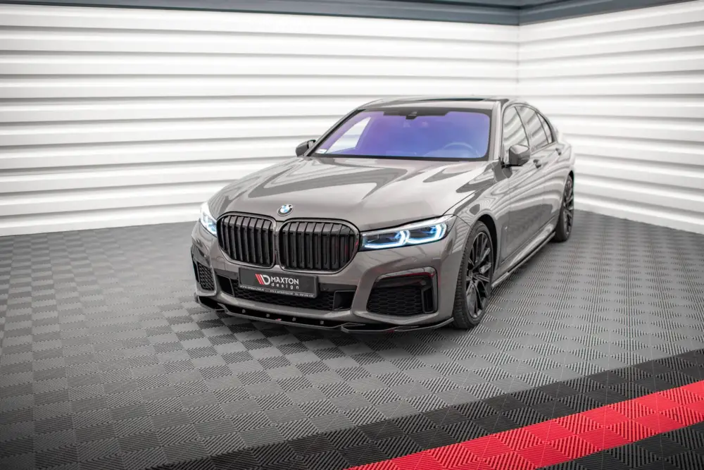 Sleva Maxton Design spoiler pod přední nárazník ver.2 pro BMW řada 7 G11 Facelift M-Pack, černý lesklý plast ABS