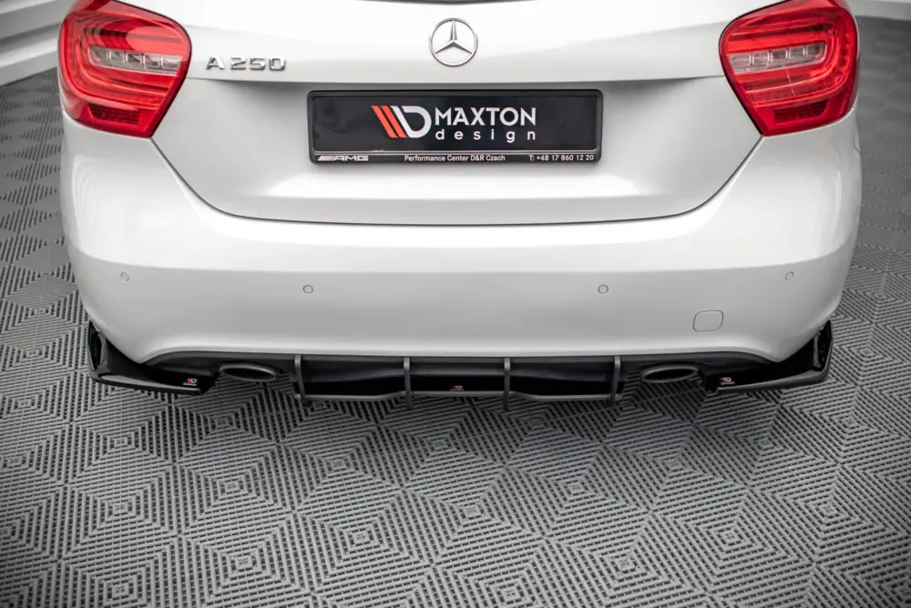 Maxton Design "Street Pro" difuzor zadního nárazníku pro Mercedes třída A W176/Standard, plast ABS bez povrchové úpravy Časově Omezené