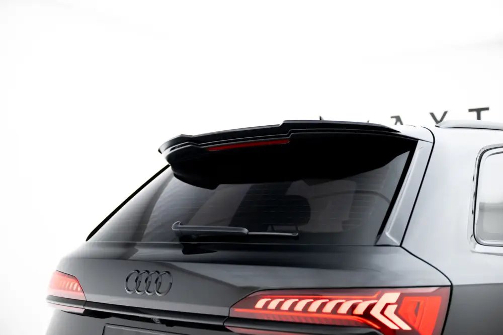 Maxton Design prodloužení spoileru pro Audi Q7 Mk2 S-Line, Mk2 S-Line Facelift, černý lesklý plast ABS Cenový Hit