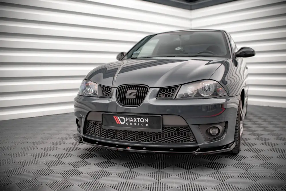 Cenově Výhodný Maxton Design spoiler pod přední nárazník ver.2 pro Seat Ibiza Cupra Mk3, černý lesklý plast ABS