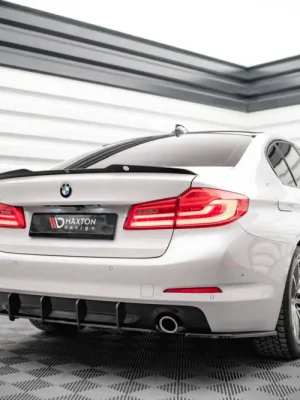 Cenová Bomba Maxton Design "Street Pro" difuzor zadního nárazníku pro BMW řada 5 G30, plast ABS bez povrchové úpravy, s červenou linkou