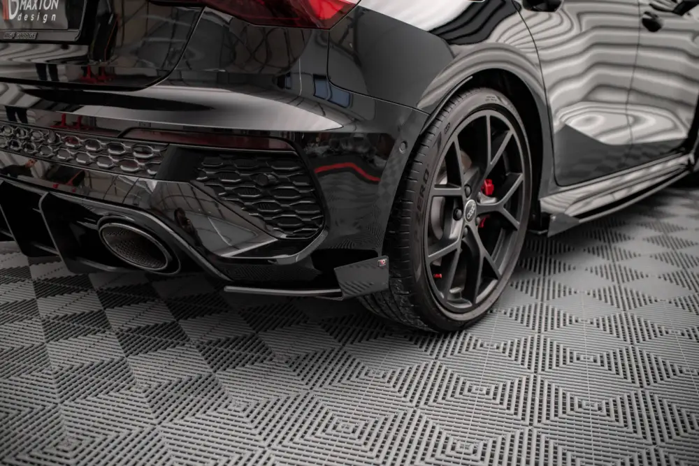 Maxton Design křidélka bočních difuzorů zad. nárazníku pro Audi RS3 8Y, černý lesklý plast ABS, Sportback Akční Nabídka