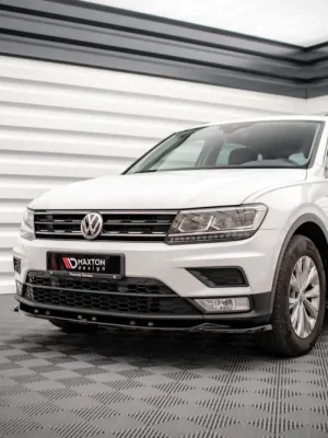 Výhodná Nabídka Maxton Design spoiler pod přední nárazník pro Volkswagen Tiguan MK2 Standard, černý lesklý plast ABS