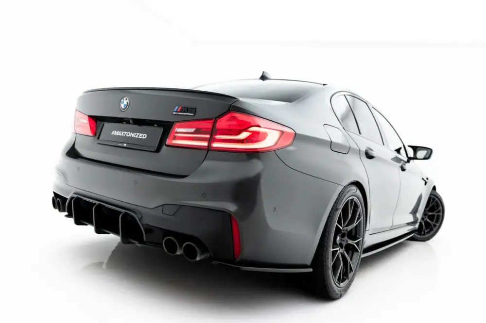 Maxton Design "Street Pro" difuzor zadního nárazníku pro BMW M5 F90, F90 Facelift, plast ABS bez povrchové úpravy, s černou a červenou linkou Koupit Online