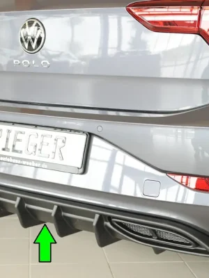 Rieger vložka zadního nárazníku pro Volkswagen Polo AW 5-dvéř., plast ABS bez povrchové úpravy, R-Line, r.v. 06/2021- Přímo Od Výrobce