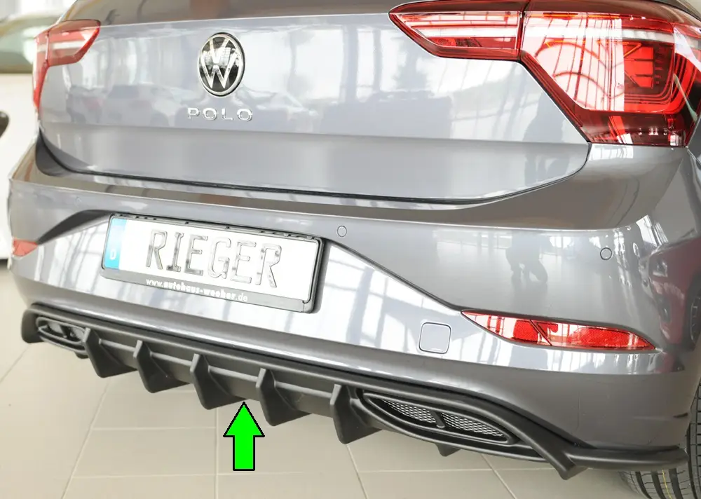 Rieger vložka zadního nárazníku pro Volkswagen Polo AW 5-dvéř., plast ABS bez povrchové úpravy, R-Line, r.v. 06/2021- Přímo Od Výrobce
