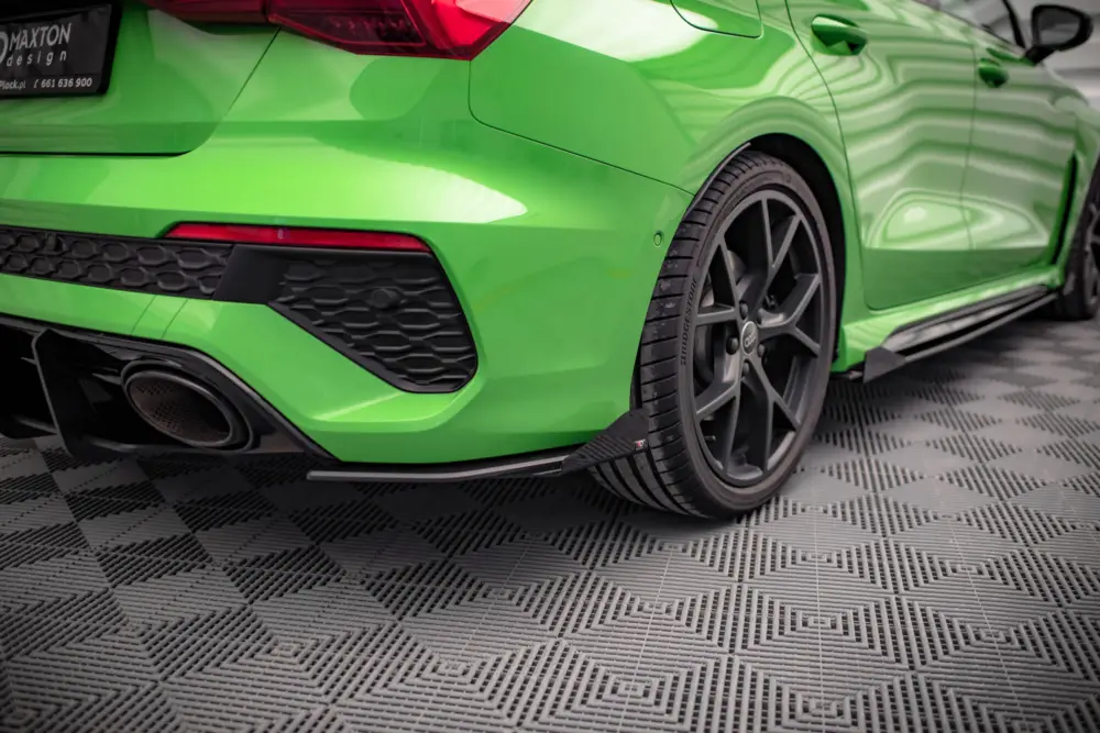 Maxton Design "Street Pro" boční difuzory pod zadní nárazník s křidélky pro Audi RS3 8Y, plast ABS bez povrchové úpravy, Sedan Poslední Šance