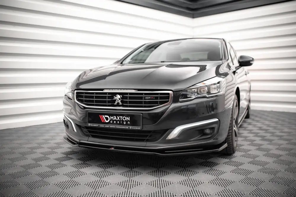 Maxton Design spoiler pod přední nárazník ver.2 pro Peugeot 508 Mk1 GT, černý lesklý plast ABS Zlevněný