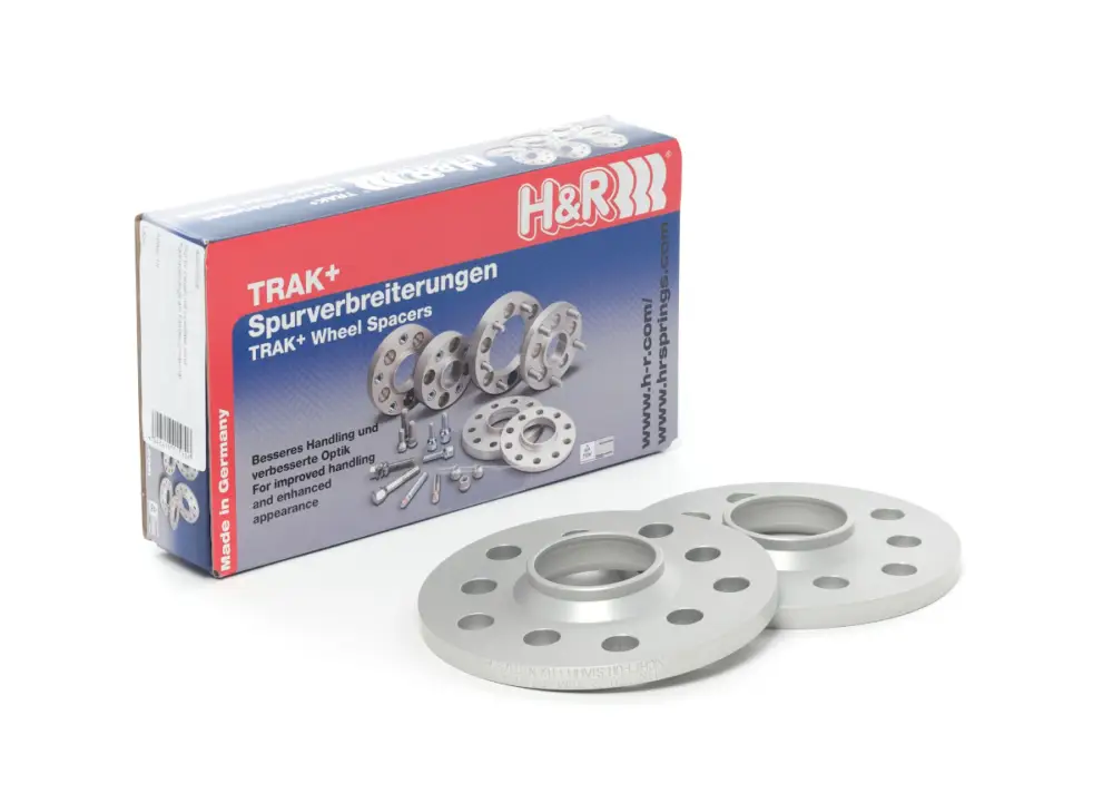 H&R 2 kusy rozšiřovacích podložek typ DR20 o šířce 10 mm pro Volkswagen CC 3CC, barva stříbrná, s délkou náběhového kroužku max. 12 mm Nízká Cena