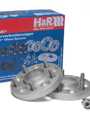 Akce H&R 2 kusy rozšiřovacích podložek typ DRM30 o šířce 15 mm mm pro Honda Civic FK1, barva stříbrná