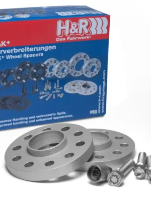 Akce H&R 2 kusy rozšiřovacích podložek typ DR-ABE30 o šířce 15 mm včetně spojovacího materiálu pro Škoda Superb 3U, barva stříbrná