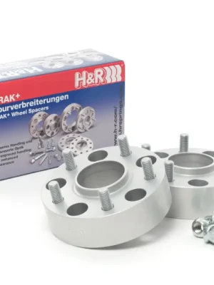 Akce H&R 2 kusy rozšiřovacích podložek typ DRM114 o šířce 57 mm mm pro Porsche 911 993, barva stříbrná
