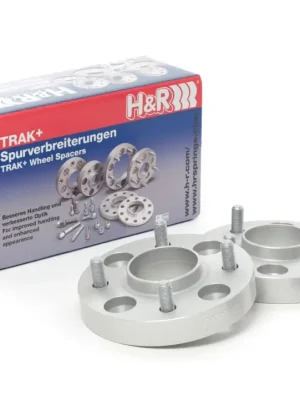 Zlevněný H&R 2 kusy rozšiřovacích podložek typ DRM50 o šířce 25 mm mm pro Mazda 121 DB, barva stříbrná