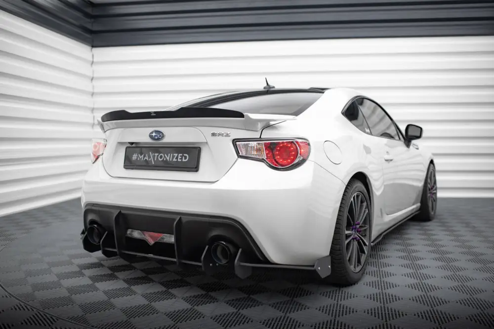 Maxton Design "Street Pro" difuzor zadního nárazníku pro Subaru BRZ Mk1 Facelift, plast ABS bez povrchové úpravy, s červenou linkou Super Cena