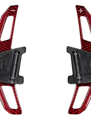 Karbonová výměnná pádla pod volant pro Volkswagen Golf GTI MK7, barva červený karbon Vrácení Zdarma