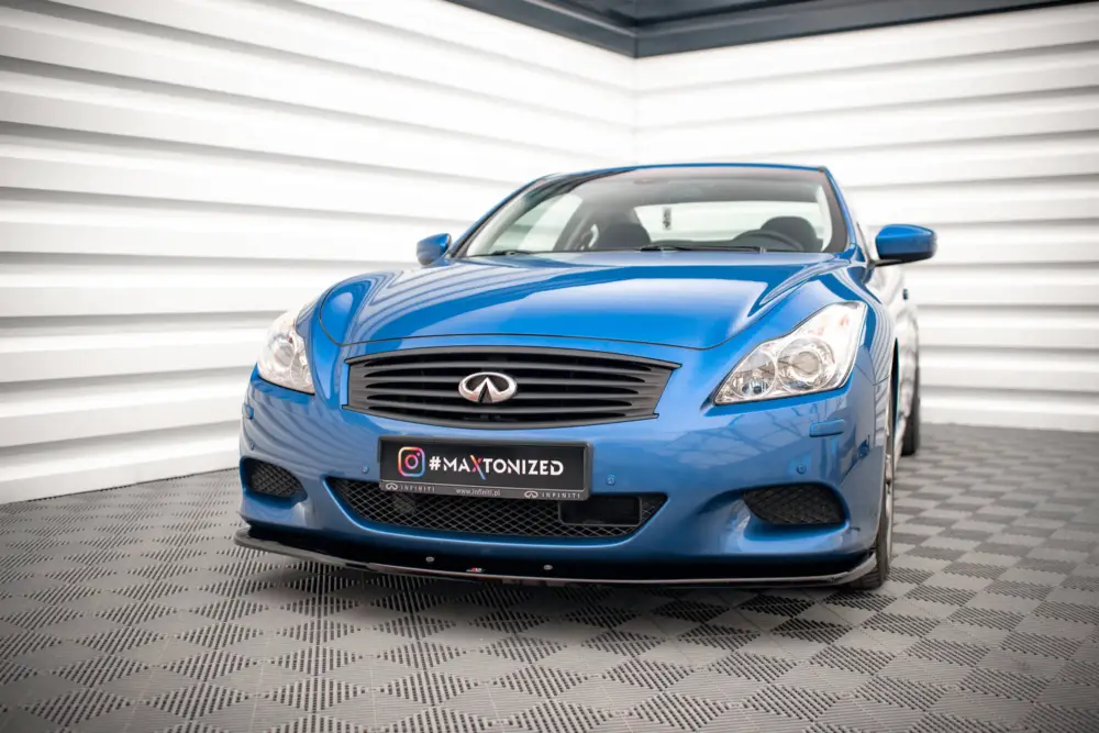 Akční Cena Maxton Design spoiler pod přední nárazník pro Infiniti G37, černý lesklý plast ABS