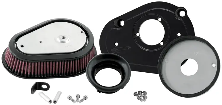 Značkový K&N Street Metal sportovní kit sání pro HARLEY DAVIDSON FXD Dyna Super Glide 96 CI 2008-2010 Aluminum kovový vrchlík, výška: 64 mm