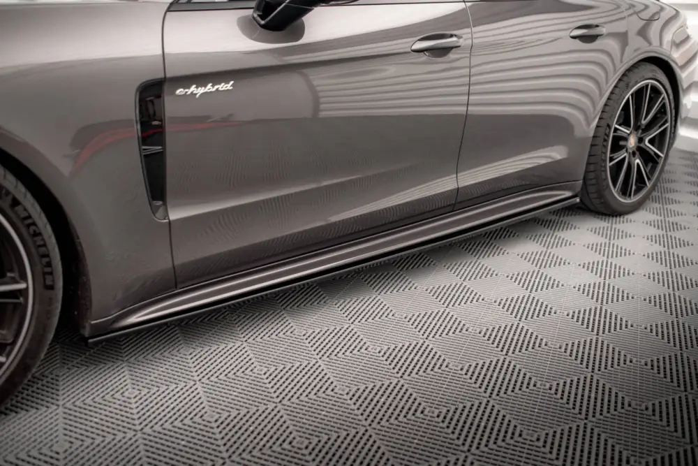 Výhodná Nabídka Maxton Design difuzory pod boční prahy pro Porsche Panamera 971 E-Hybrid, černý lesklý plast ABS