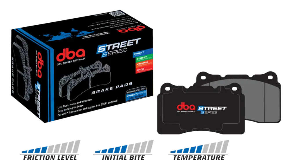 DBA Street Series Ceramic přední sada brzdových destiček pro Audi S5 B8 2010-2011 3.0 Supercharged 333BHP front disc PR-1LJ Časově Omezené