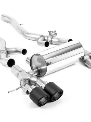 Cenově Výhodný Milltek Sport koncový díl výfuku Axle Back pro BMW řada 3 G80/G81 M3/M3 Competition S58 3.0 Turbo (s OPF/GPF) vč. Touring, xDrive 2020-2024, JET-115 karbonové koncovky