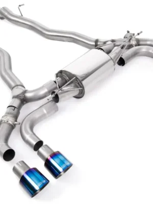Vysoce Kvalitní Milltek Sport výfukový systém OPF/GPF Back pro BMW řada 5 M5/M5 Competition 4.4l Twin Turbo F90 Facelift (s OPF/GPF) 2021-2024, GT-100 titanově modré koncovky