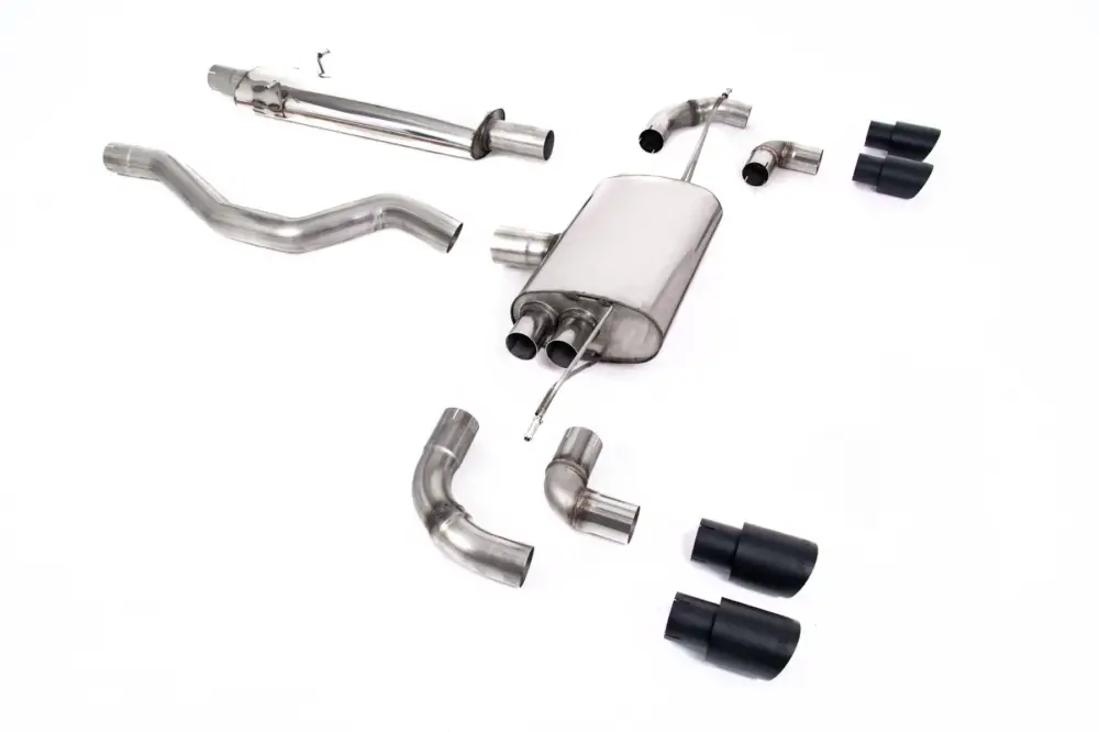 Nakupujte Hned Milltek Sport výfukový systém OPF/GPF Back pro Land rover Defender 110 2.0 I4 P300/P400e (s OPF/GPF a bez OPF/GPF) 2020-2024, GT-90 Black Trims