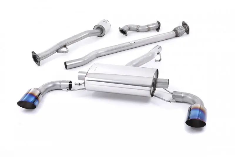 Milltek Sport výfukový systém primary cat-back bez rezonátoru (hlasitější) pro Toyota GT86 2.0l 2012-2021, titanově modré koncovky Must-Have
