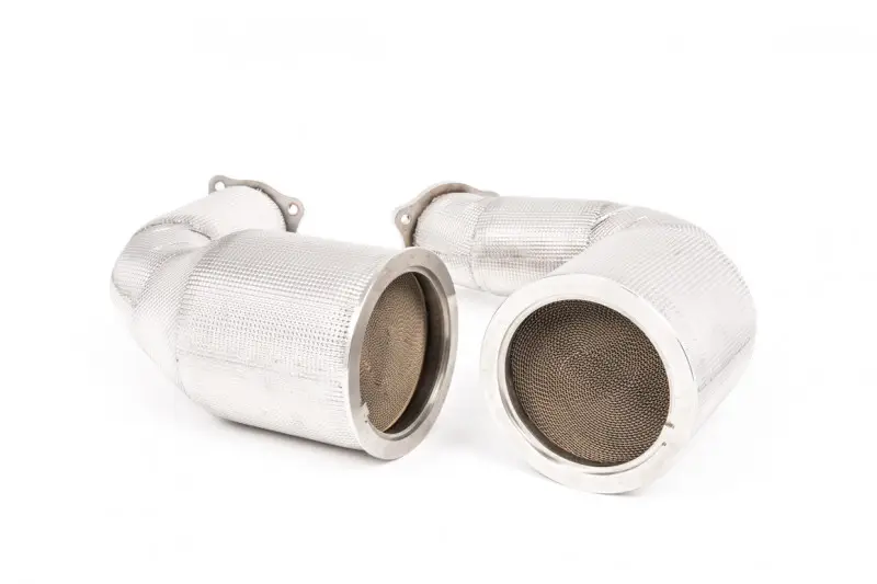 Značkový Milltek Sport Downpipes s 200 Cell HJS HQ High-Flow katalyzátory pro Audi RS5 B9 2.9 V6 Turbo Sportback (bez OPF/GPF) 2018-2019