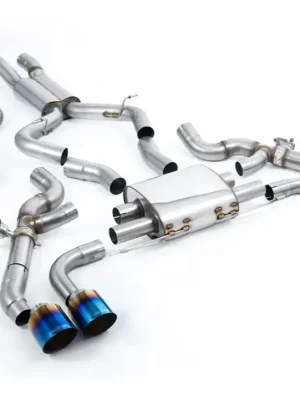 Cenová Bomba Milltek Sport Downpipe-back (náhrada OPF/GPF) pro BMW X3 X3M / X3M Comp (G01) 3.0 (s OPF/GPF S58 - facelift) 2022-2024, GT-115 Burnt/Blue Titanium Trims