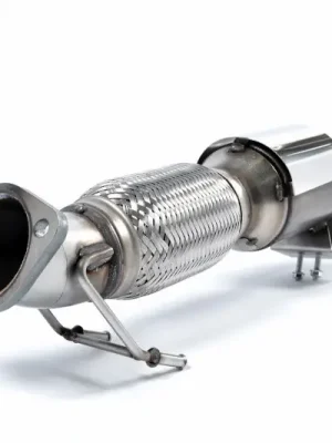 Milltek Sport downpipe a Hi-Flow sportovní katalyzátor 200 Cell Race-only pro Ford Focus Mk3 ST 2.0l EcoBoost 5-dvéř. Hatchback 2012-2018 Autentický