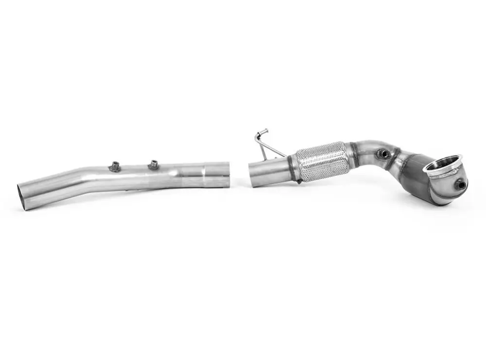 Koupit Online Milltek Sport downpipe a Hi-Flow sportovní katalyzátor pro Volkswagen Golf Mk8 GTi (245ps s OPF/GPF) 2020-2024, pouze pro Milltek OPF/GPF Back systém