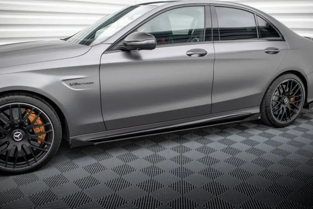 Odeslání Ihned Maxton Design "Street Pro" difuzory pod boční prahy s křidélky pro Mercedes třída C W205 Facelift/63 AMG/Sedan/Estate, plast ABS bez povrchové úpravy
